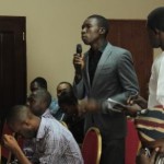 Participant Lanre Olokun asking questions 
