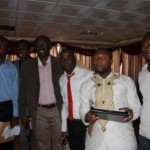 Simon Kolawole with some of teh participants 